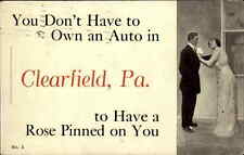 Clearfield Pennsylvania PA Pretty Woman Comic Greeting c1910s Postcard picture