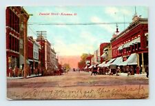 KEWANEE ILLINOIS IL LOOKING DOWN TREMONT STREET AT OLD BUILDINGS POSTCARD D-28 picture