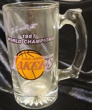 1987-1988 LA LAKERS WORLD CHAMPIONS GLASS MUG LOS ANGELES JACK IN THE BOX CLEAN picture