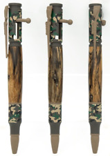 Gifts for Hunters - Bolt Action Pen in Woodland Camouflage  Spalted Tamarind picture