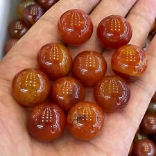 10pc TOPNatural red agate quartz ball hand carved crystal 20mm sphere healing picture