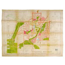 Vintage 1950’s Hand Colored Greendale Wisconsin Development Study Plan Map picture