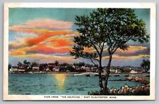 View from The Delphine. East Gloucester Massachusetts Postcard picture