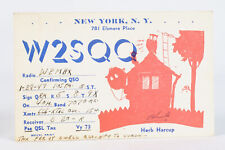 1947 Amateur Ham Radio QSL Card New York NY W2SQQ Herb Harcup picture