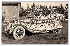 1915 Flower Carnival Parade Car Clarence New York NY RPPC Photo Antique Postcard picture