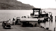Vintage RPPC Postcard Kelowna Ferry Westbank BC Canada Ribelin BW picture