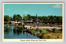 Ludington MI-Michigan, Tamarac Harbor Marina And Trailer Park, Vintage Postcard picture