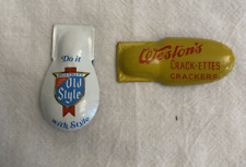 Vintage Adv Clicker ~ Old Style Heileman's & Weston's Crack-ettes Crackers picture