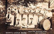 RPPC Richmond Michigan GIERK'S ALL LADIES BAND c1910 Photo Postcard picture