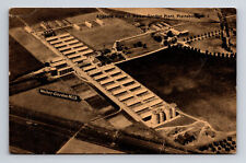 c1938 Aerial View Walker-Gordon Milk Farm Plant Plainsboro NJ Collotype Postcard picture