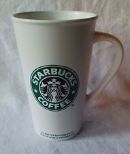 Starbucks 2006 Grande Tall 16 oz Mermaid Logo Coffee Mug Cup Ceramic White Green picture