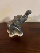 Vintage Marble Elephant Beautifully Carved 4