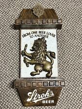 Vintage Stroh's Beer Sign: From One Beer Lover to Another: Lion picture