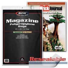  THICK Resealable Magazine Protection Poly Bags 100 Safe Storage Sleeve Flap BCW picture