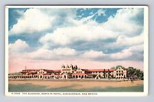 Albuquerque NM-New Mexico, Alvarado, Santa Fe Hotel, Vintage c1929 Postcard picture
