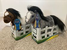 Lot Of 2 BREYER Horse Showstoppers Plush Brand New With Corral. picture
