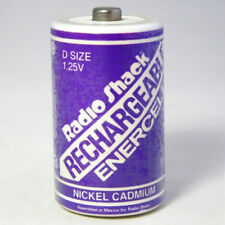 VTG Old Logo Radio Shack Rechargeable Sz D Enercell Battery Nickel Cadmium NiCd  picture