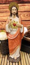 Ebros Sacred Heart of Jesus Devotional Statue in Linen Fabric Garment 12