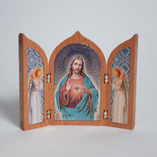 Wooden Jesus & Angels Standing Folding 4