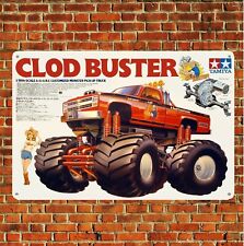 Metal Poster Vintage Rc Car Tin Sign Plaque Tamiya Clodbuster Boxart picture