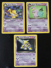 Dark Alakazam, Hypno & Slowbro Non Holo Rare Team Rocket Pokémon Card bundle LP picture