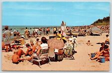 Chesterton Indiana~Dunes State Park Beach~Life Guard in Stand~Saving Boat~1960s  picture