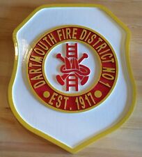 Fire Department Dartmouth 3D routed plaque custom wood patch sign Custom New picture