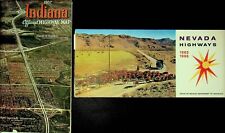 1957 INDIANA & 1965 NEVADA ROAD MAPS - E14-K picture