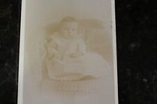 Antique Black & White Photo Cabinet Card 7-1/2 Month Baby Boy  picture