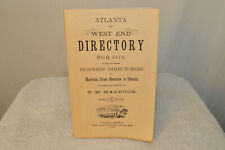 Atlanta And West End Directory For 1876 T M Haddock Paperback 1975 Reproduction picture