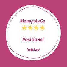 Positions Monopoly GO 4 Star ⭐️⭐️⭐️⭐️ Stickers -⚡️Cheap Fast DELIVERY⚡️ picture