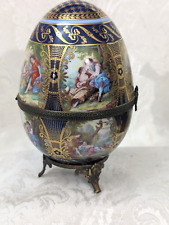 Limoges Footed Porcelain Egg  Trinket Box 7