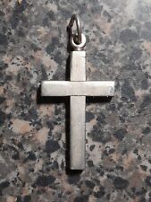 Cross Silver Toned Medal + picture