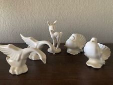 Vintage Haeger  Art Pottery Set - Figurines include 1 Deer, 2 Birds,2 Swans picture
