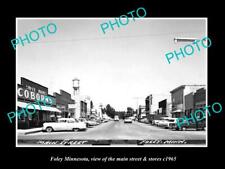 OLD 8x6 HISTORIC PHOTO OF FOLEY MINNESOTA THE MAIN STREET & STORES c1965 picture