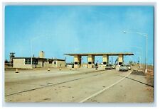 c1950's Toll Plaza At Gary East Interchange Northern Indiana Toll Road Postcard picture