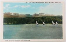 Vintage Rocky Mountain National Park Colorado CO Yacht Race on Grand Lake  picture