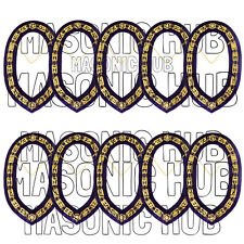 Masonic Regalia Cryptic Mason Royal & Select Master Chain Collar Set of 10 picture