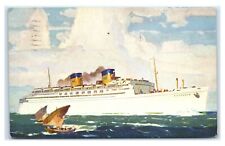 Postcard SS Matsonia, serves Hawaii 1940 T16 picture