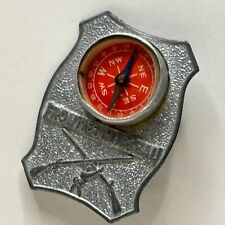 RARE Vintage 1950s Disneyland Souvenir Frontierland Compass Pin - Orange picture