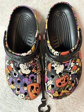 Disney Parks 2022 Happy Halloween Mickey Pumpkin Adult Clogs Crocs Size 9 / 11 picture