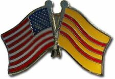 USA South Vietnam Friendship Crossed Lapel Hat Pin Tie Tac FAST USA SHIPPING picture