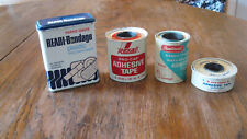 VINTAGE  FIRST-AID TINS  BANDAGES & ADHESIVE TAPES  REXALL  RED CROSS picture