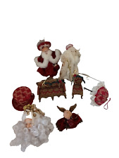 Vintage Christmas Ornaments Homemade Angels Santa Furniture Estate Find Holiday  picture