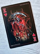Alchemy 1977 Single Swap Playing Card King of Hearts MARK OF THE GRIM Reaper picture