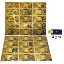 27 pcs Full Japanese Anime one piece Monkey D. Luffy Gold Banknote Manga Cards picture