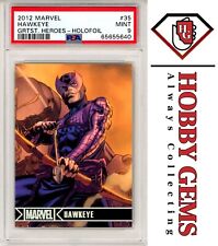 HAWKEYE PSA 9 2012 Rittenhouse Marvel Greatest Heroes Holofoil #35 picture