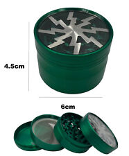 Large 6cm Green Herb Grinder 4 Layers Smoke Spice Tobacco Metal Crusher picture