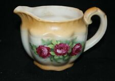 Vintage Creamer Bowl  Made in Czecho-Slovakia Hand Painted Roses  picture