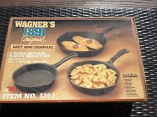 Wagner’s 1891 3pc Cast Iron Skillet NIB 6 1/3” 8” 10 1/2” No. 1434 Brand New picture